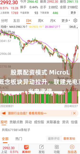 股票配资模式 MicroLED概念板块异动拉升，联建光电涨停